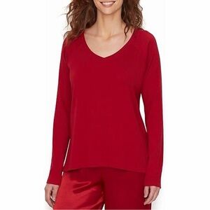 PJ Harlow Frankie Sweatshirt & Jolie Satin Capri Set | Red | Small | NWT